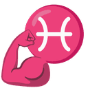 ♓ pisces + 💪 muscle emoji mashup