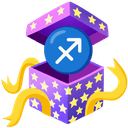 ♐ sagittarius + 🎁 gift emoji mashup