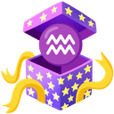 ♒ aquarius + 🎁 gift emoji mashup