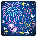 🎆 fireworks + 🎆 fireworks emoji mashup