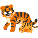 🐯 tiger + 🐯 tiger emoji mashup