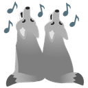 🐺 wolf + 🐺 wolf emoji mashup