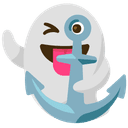 ⚓ anchor + 👻 ghost emoji mashup
