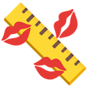 💋 kiss + 📏 straight_ruler emoji mashup