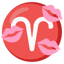 ♈ aries + 💋 kiss emoji mashup