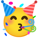 🥳 partying_face + 🥳 partying_face emoji mashup